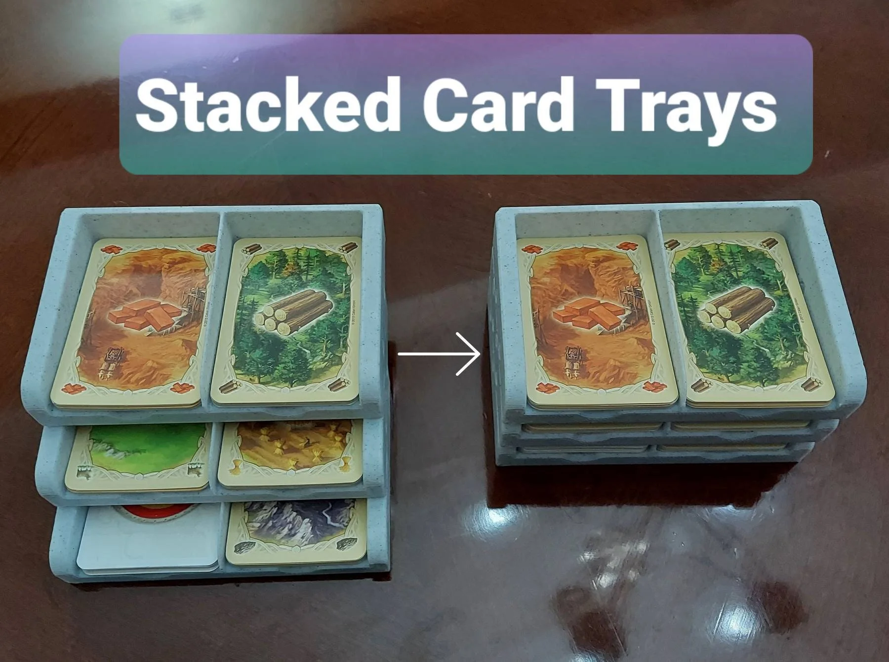 Player Tray for Catan, Seafarers, Cities & Knights - Player Pieces Organizer - 3D Printed - Image 7
