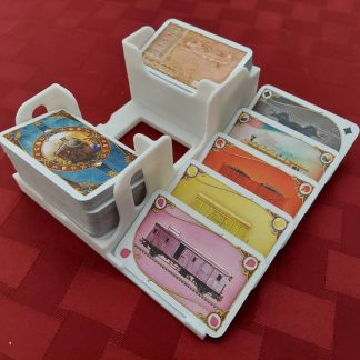 Card Tray for Ticket to Ride Board Game for Destination Tickets, Train Cards, Discard Pile, and Face Up Cards