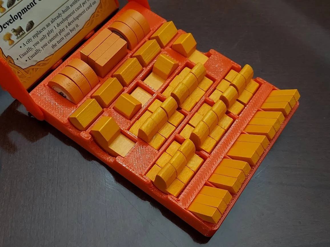 Player Tray for Catan, Seafarers, Cities & Knights - Player Pieces Organizer - 3D Printed - Image 2