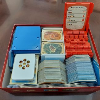 Organizer for Catan+Seafarers + 5-6 Player Extensions Organizer with Player Trays and Resource Card Trays. 3D Printed.