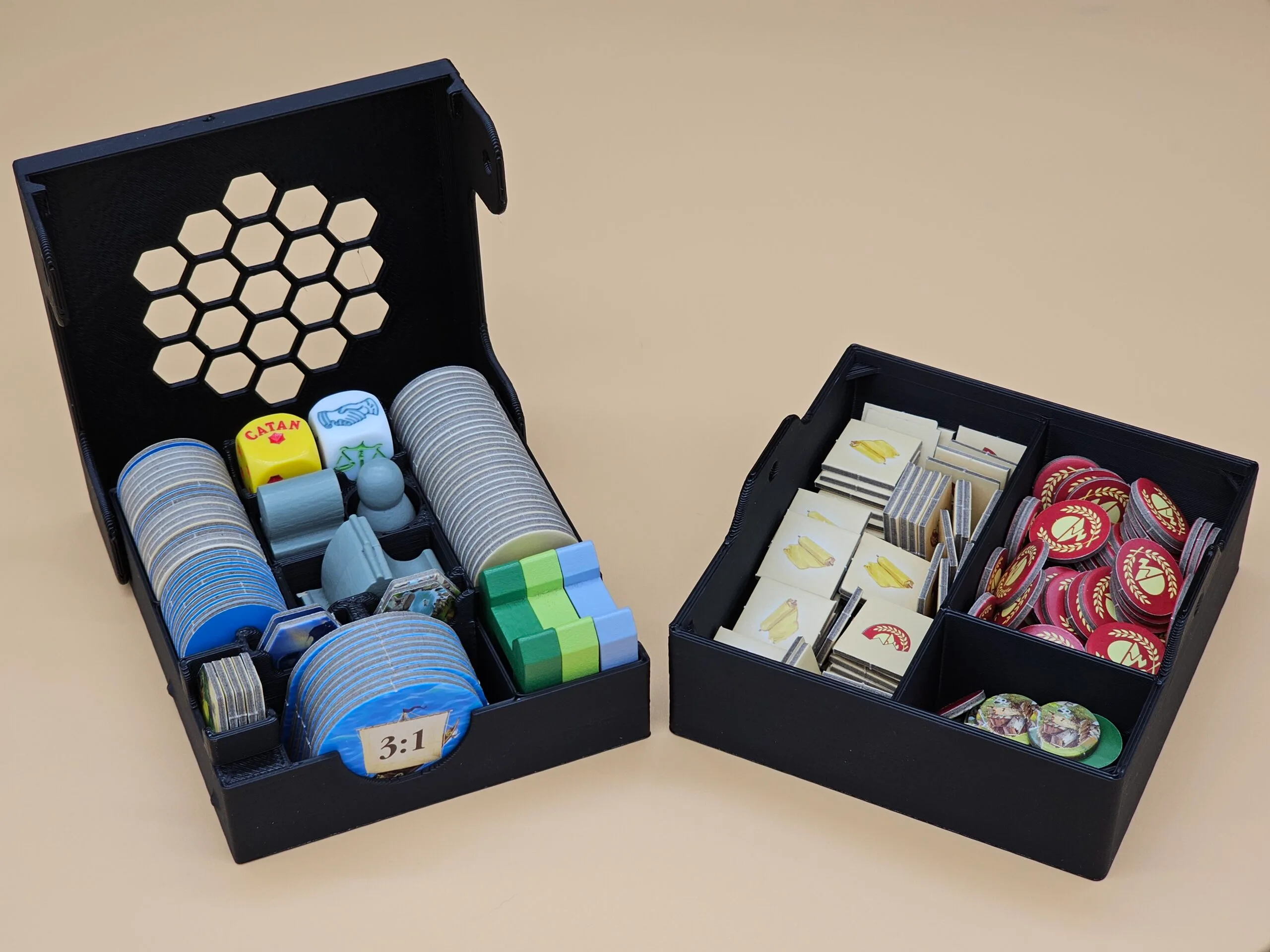 New Organizer for Catan 6e, Cities & Knights, Seafarers, + 6 Player Extensions with Player Trays - Fit 6 Boxes into One - Image 8