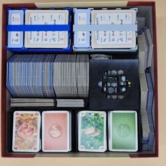 New Organizer for Catan 6e, Cities & Knights, Seafarers, + 6 Player Extensions with Player Trays - Fit 6 Boxes into One
