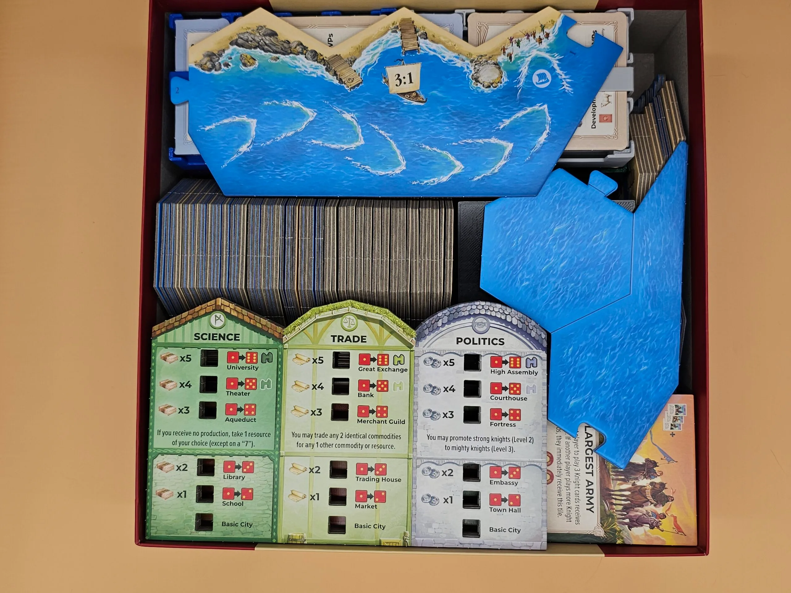 New Organizer for Catan 6e, Cities & Knights, Seafarers, + 6 Player Extensions with Player Trays - Fit 6 Boxes into One - Image 2