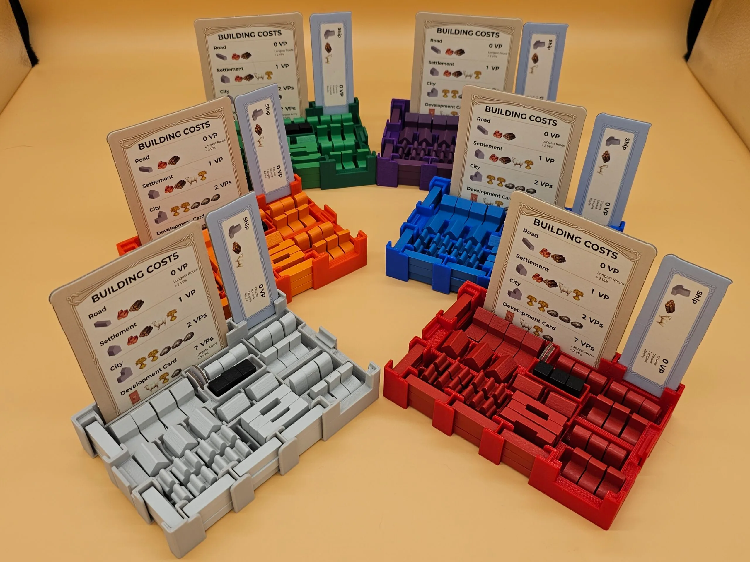 New Organizer for Catan 6e, Cities & Knights, Seafarers, + 6 Player Extensions with Player Trays - Fit 6 Boxes into One - Image 6